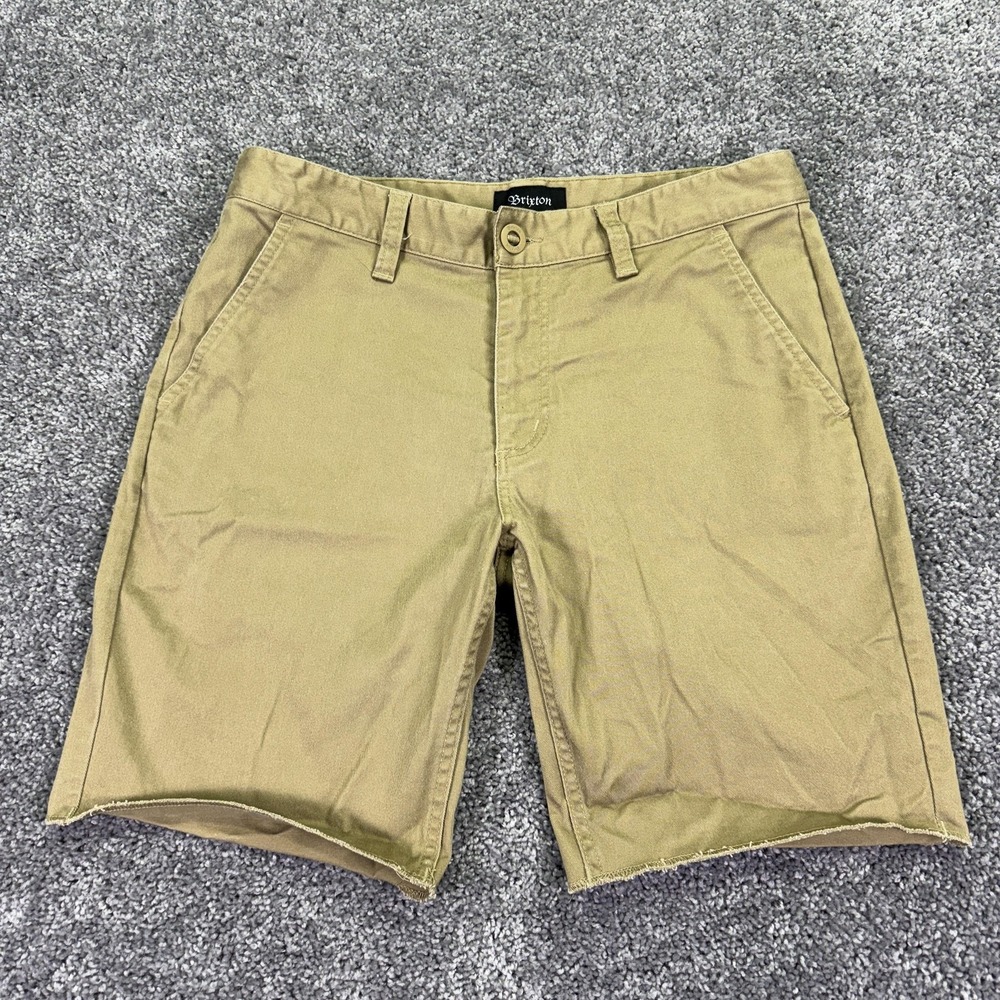Brixton Toil II Shorts Mens 33 Beige Chino Cutoff Canvas Casual Pockets City